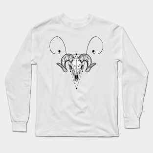 Aries Ram skull Long Sleeve T-Shirt